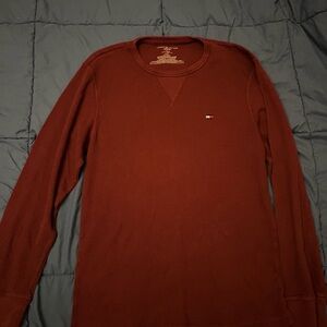 Tommy Hilfiger Maroon Long Sleeve Shirt